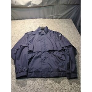 Mizuno Performance Wear Mens Navy Full Zip Track Jacket Size L Lightweight